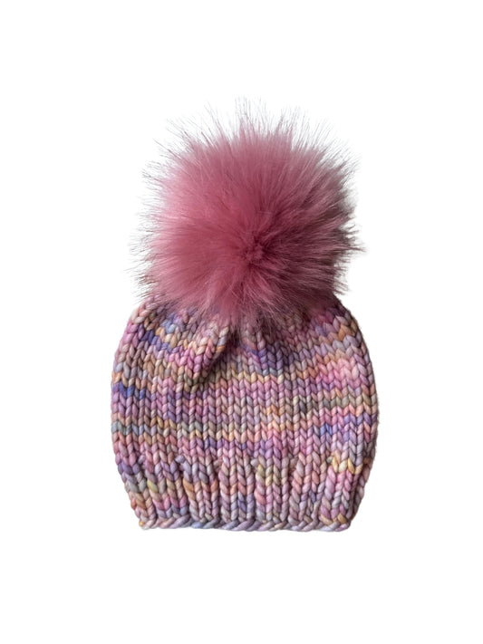 Cotton Candy Dream Chunky Knit Hat
